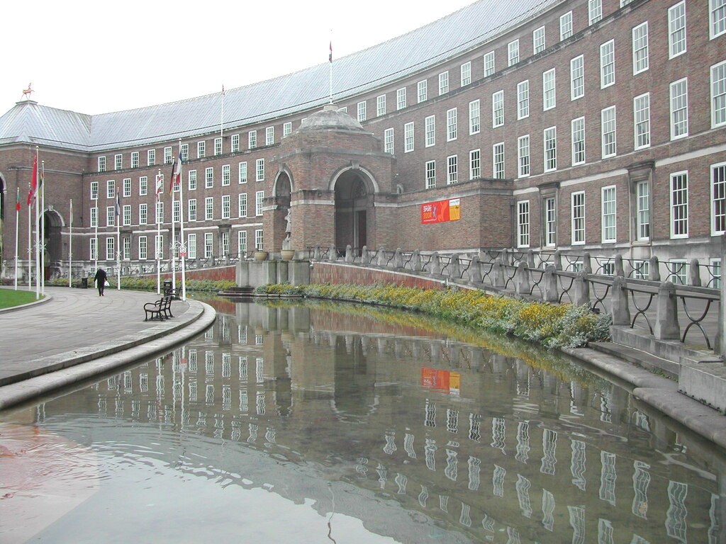 Bristol City Hall, formerly known as the Council House, with its curved frontage